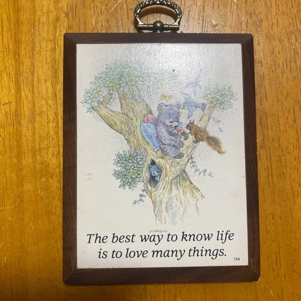 Paula-Cutes Wall Plaque Excellent Vintage Giordano Bear 1982 Love Many Things